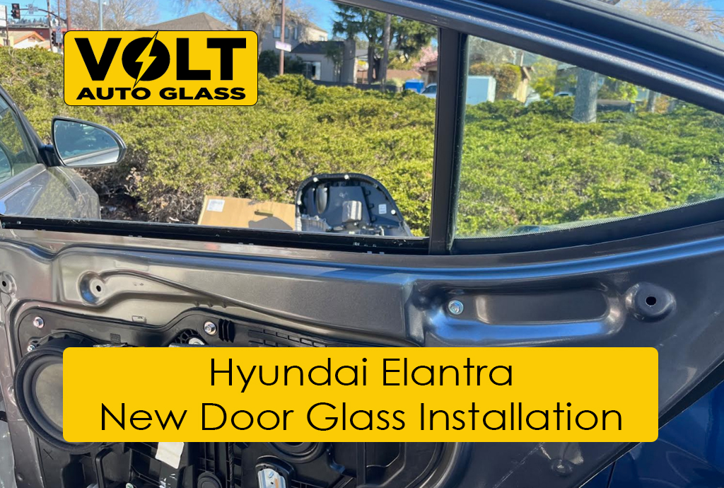 Hyundai Elantra New Door Glass Installation - Before