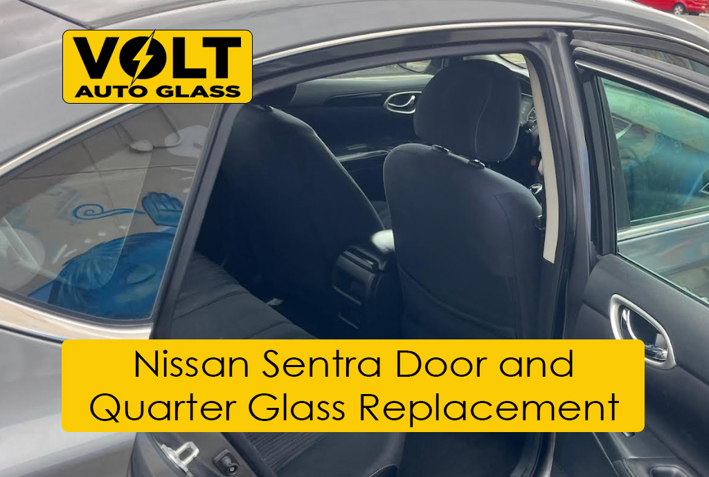 Nissan Sentra Door Glass And Quarter Glass Replacement - After Replacement